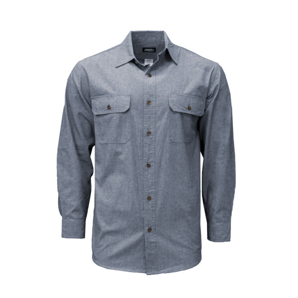 KEY Chambray Long Sleeve Shirt - Custom Apparel Key For Business