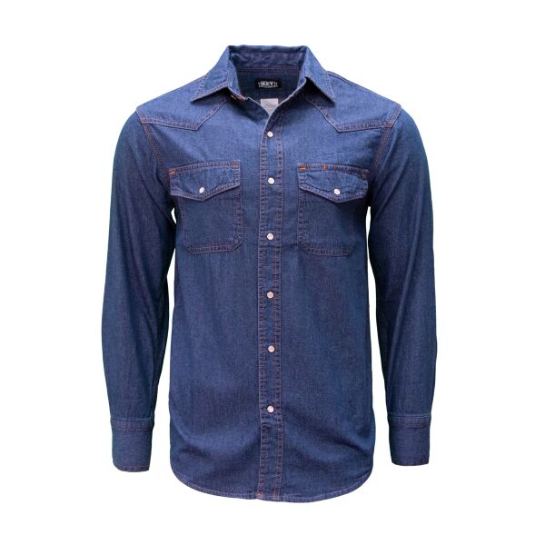 Key Long Sleeve Denim Western Shirt 541-C Long Sleeve Denim Western Shirt Thumbnail